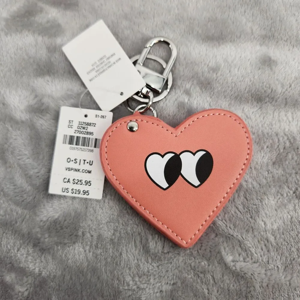 Victoria's‎ Secret Pink Heart Mirror Keychain NWT